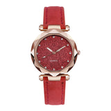 Casual Women Romantic Starry Sky Wrist Watch Leather Rhinestone Designer Ladies Clock Simple Dress Gfit Montre Femme