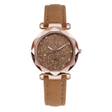 Casual Women Romantic Starry Sky Wrist Watch Leather Rhinestone Designer Ladies Clock Simple Dress Gfit Montre Femme