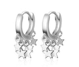 Classic Authentic 925 Sterling Silver CZ Exquisite Stackable Star Stud Earrings for Women Jewelry Valentine's Day Gift
