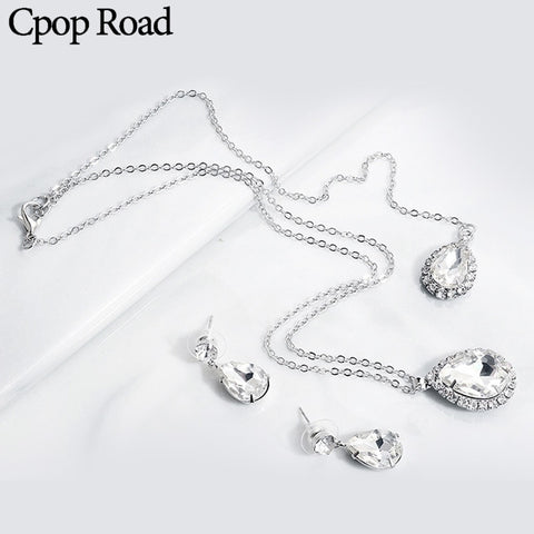 Cpop Luxury Zircon Pearl Water Drop Pendant Necklace Wedding Bridal Jewelry Long Body Chain Open Low Back Dress Accessories Gift