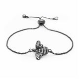 Cute Cubic Zirconia Bee Charm Bracelets for Women Gold Chain Crystal Bracelet Adjustable Animal Femme Jewelry Femme MBR180086