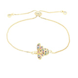 Cute Cubic Zirconia Bee Charm Bracelets for Women Gold Chain Crystal Bracelet Adjustable Animal Femme Jewelry Femme MBR180086