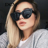 DCM Vintage Sunglasses Women Cat eye Sunglass Retro Sun glasses Female Pink Mirror Eyewear