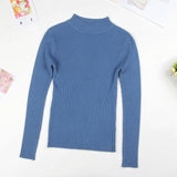 DeRuiLaDy 2019 Fall New Women Turtleneck Sweater Pullover Black Pink Knitted Slim Sweaters Tops Winter Casual Sweater Jumper Top