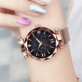 Dropshipping Luxury Women Watches Magnetic Starry Sky Female Clock Quartz Wristwatch Fashion Ladies Wrist Watch Relogio Feminino