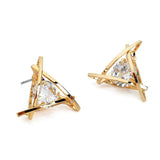 Elegant and Charming Black Rhinestone Full Crystals Square Stud Earrings for Women Girls Statement Piercing Jewelry E297