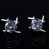 European and American Trinkets Triangle Zircon Earrings Toe Square Zircon Stud Earrings Women Earrings Wholesale