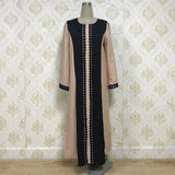 F8849-5 Lace Long dress Women Arab Ladies Malaysia Abayas Muslim Robes