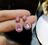 Fashion 925 Silver filled Water Drop Earrings Fashion Long Dangle Earrings For Women Vintage Wedding Jewelry