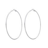 Fashion Gold Silver Color Round Creole Earrings Super Big Circle Hoop Earrings for Women Party Statement Jewelry