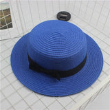 Fashion Parent-child sun hat Cute children sun hats  bow hand made women straw cap beach big brim hat casual glris summer cap