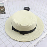 Fashion Parent-child sun hat Cute children sun hats  bow hand made women straw cap beach big brim hat casual glris summer cap