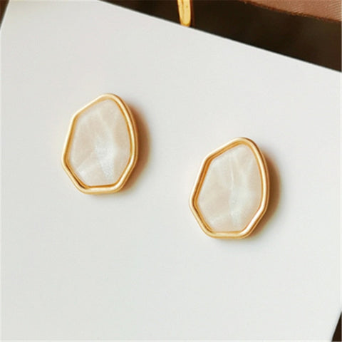 Fashion metal contracted irregular earring for women polygon stud earrings female Vintage joker stud earrings Nightclub jewelry