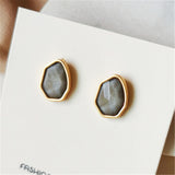 Fashion metal contracted irregular earring for women polygon stud earrings female Vintage joker stud earrings Nightclub jewelry