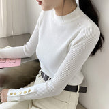 Feminino Jumper High Neck Sweater Women's New Air Bottoming Blouse In Autumn And Winter 2019 Slim Sleeve With Pullover