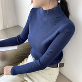 Feminino Jumper High Neck Sweater Women's New Air Bottoming Blouse In Autumn And Winter 2019 Slim Sleeve With Pullover