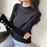 Feminino Jumper High Neck Sweater Women's New Air Bottoming Blouse In Autumn And Winter 2019 Slim Sleeve With Pullover