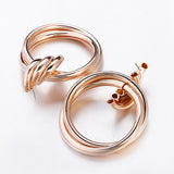 Flashbuy Gold Silver Alloy Drop Earrings For Women Exaggeration Earrings Wedding Simple Fashion Jewelry Trend Accessories