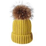 Furtalk Knitted Real Fur Hat 100% Real Raccoon Fur Pompom Hat Winter Women Hat beanie for women 2019 Soft Warm Female Fur Cap
