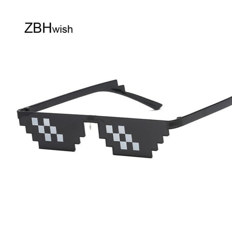 Glasses 8 Bit MLG Pixelated Sunglasses Women Brand Thug Life Party Eyeglasses Ladies Vintage Female Eyewear
