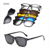 HJYFINO 5 lenes Magnet Sunglasses Clip Mirrored Clip on Sunglasses clip on glasses Men Polarized Clip Custom Prescription Myopia