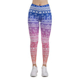 Hot Sales Women Legging Gradient Printing Leggins Slim High Elasticity Legins Fitness Leggings Female Pants