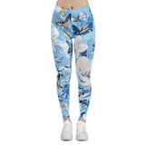 Hot Sales Women Legging Gradient Printing Leggins Slim High Elasticity Legins Fitness Leggings Female Pants