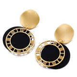 IF ME Gold Korean Fashion Heart Drop Earrings For Women 2019 NEW Trendy Handmade Geometric Round Sequin Dangle Earring Jewelry