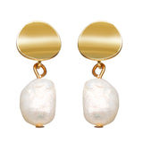 IF ME Gold Korean Fashion Heart Drop Earrings For Women 2019 NEW Trendy Handmade Geometric Round Sequin Dangle Earring Jewelry