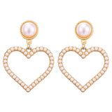 IF ME Gold Korean Fashion Heart Drop Earrings For Women 2019 NEW Trendy Handmade Geometric Round Sequin Dangle Earring Jewelry