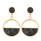 IF ME Gold Korean Fashion Heart Drop Earrings For Women 2019 NEW Trendy Handmade Geometric Round Sequin Dangle Earring Jewelry