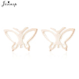 Jisensp Gold Charm Butterfly Bracelet for Women Animal Stainless Steel Link Chain Bracelets Girls Kids Everyday Jewelry pulseras