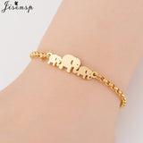 Jisensp Gold Charm Butterfly Bracelet for Women Animal Stainless Steel Link Chain Bracelets Girls Kids Everyday Jewelry pulseras