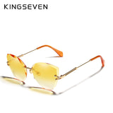 KINGSEVEN DESIGN Fashion Lady Sun glasses 2019 Rimless Women Sunglasses Vintage Alloy Frame Classic Brand Designer Shades Oculo