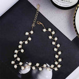 Korean Jewelry Fashion Simple Short Necklace Imitation Pearl Necklace Steampunk Necklace Women Statement Necklace