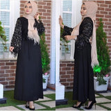 Luxury Sequins Abaya Tassels Muslim Maxi Dress Cardigan Long Robe Gowns Jubah Kimono Eid Ramadan Islamic Worship Service