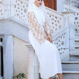 Luxury Sequins Abaya Tassels Muslim Maxi Dress Cardigan Long Robe Gowns Jubah Kimono Eid Ramadan Islamic Worship Service