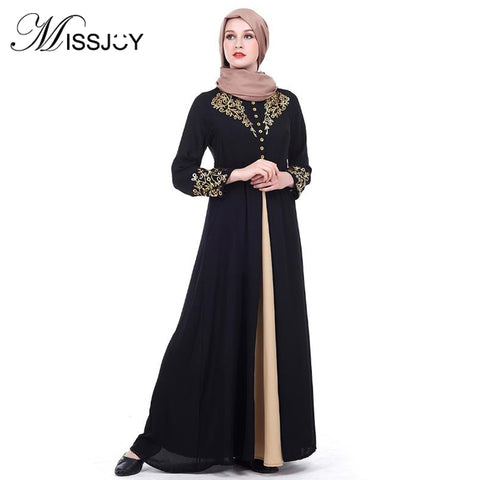 MISSJOY Dubai kaftan Dress Muslim Party Abaya Women Arabic Lace Cardigain Patchwork turkey Islam Prayer caftan marocain dresses