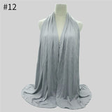Multicolor Soft Cotton Muslim Headscarf Instant Jersey Hijab Full Cover Cap Wrap Scarf Islamic Shawls Women Turban Head Scarves