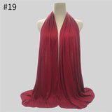 Multicolor Soft Cotton Muslim Headscarf Instant Jersey Hijab Full Cover Cap Wrap Scarf Islamic Shawls Women Turban Head Scarves
