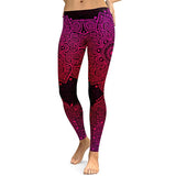 NADANBAO 2019 Women Leggings Mandala Flower Digital Print Slim Pink Fitness Woman Leggins Workout Plus Size High Waist Pants