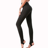 NORMOV Women Fitness Leggings Solid Color Mid Waist Push Up Elastic Workout Leggings Female Skinny Splice Quick Drying Leggings