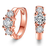 New 925 Sterling Silver Jewelry Cute round Crystal Zircon Earrings for Women Earrings Fashion Jewelry Brincos Bijoux