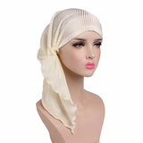 New Fashion Muslim Woman Inner Hijabs Hats Turban Head Cap Hat Beanie Ladies Hair Accessories Muslim Scarf Cap Hair Loss