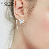 New Fashion Women Punk Stud Earrings Geometric Round/square/triangle Faux Marbled Stone From India Pendientes Ladies Jewelry