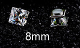 No Piercing 4/5/6/7/8mm Square Zircon Magnetic Stud Earings For Women Men Kids No Hole Crystal Ear Studs Jewelry Magnet Earring