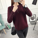 OHCLOTHING 2019 new spring Korean Short all-match winter sweater knitted shirt with long sleeves and loose women
