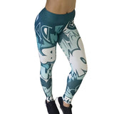 Puimentiua Women Printed Leggings Fitness Slim Workout Leggings Trousers For Women Fashion High Waist Leggings Clothing Mujer