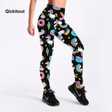 Qickitout Leggings Fashion Womens Cartoon Ice Cream God Horse Leggings Print Fitness Legging Sexy Silm Leging Star Stretch Pants