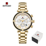 REWARD Luxury Fashion Women Watches Waterproof Casual Quartz Ladys Watch for Woman Dress Ladies Wristwatches Relogio Feminino